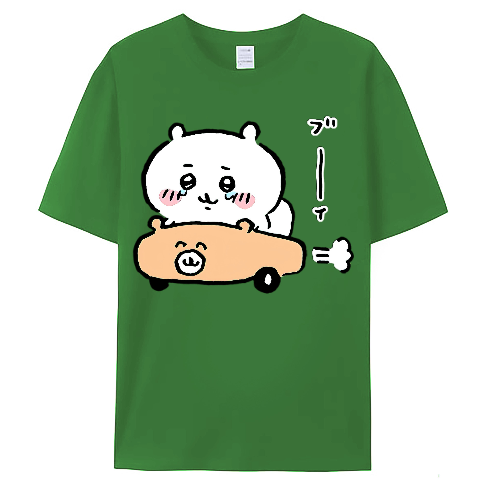 （画像用） ちいかわ ちいかわ Chii-kawa chiikawa レディースカジュアルプリントTシャツ（綿100％）